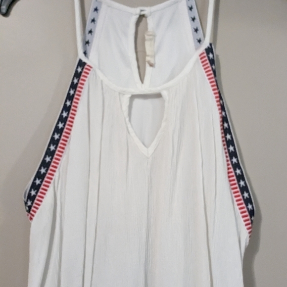Altar'd State white strappy top size med Fourth of July pattern - Picture 2 of 4